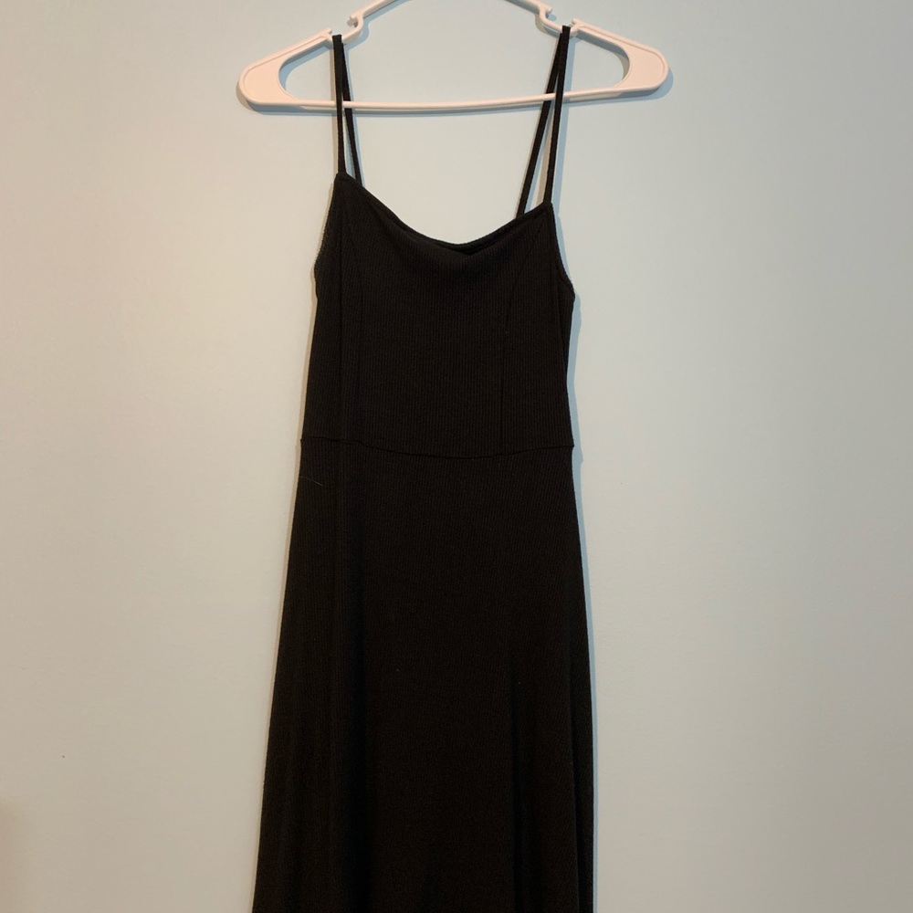 Black fit and flare dress